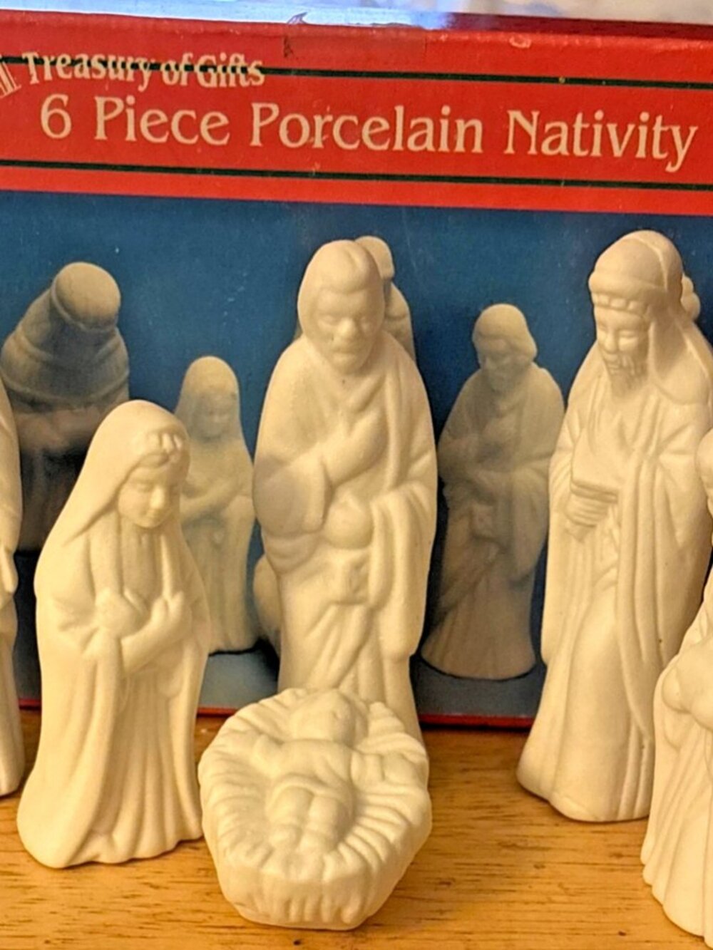 Vintage Artmark A Treasury Of Gifts 6 Pc Ceramic Nativity Set 1994 Christmas New